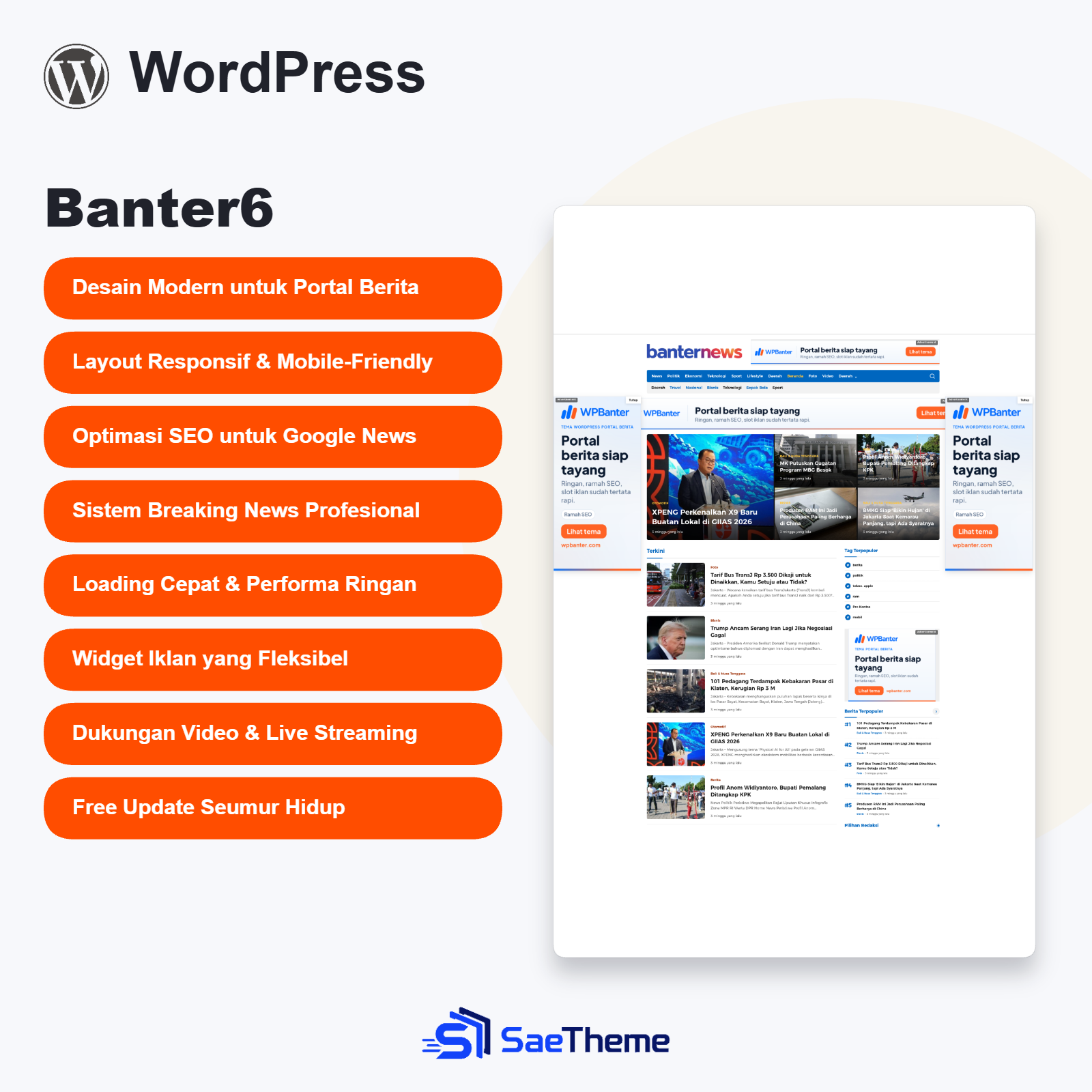 BanterNews – Fast WordPress News & Magazine Theme