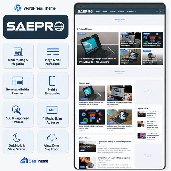 SAEPro — Fast WordPress Blog & Magazine Theme