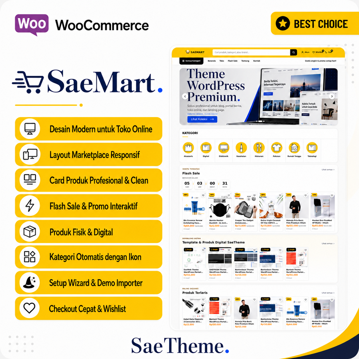 SaeMart Theme WordPress WooCommerce Marketplace