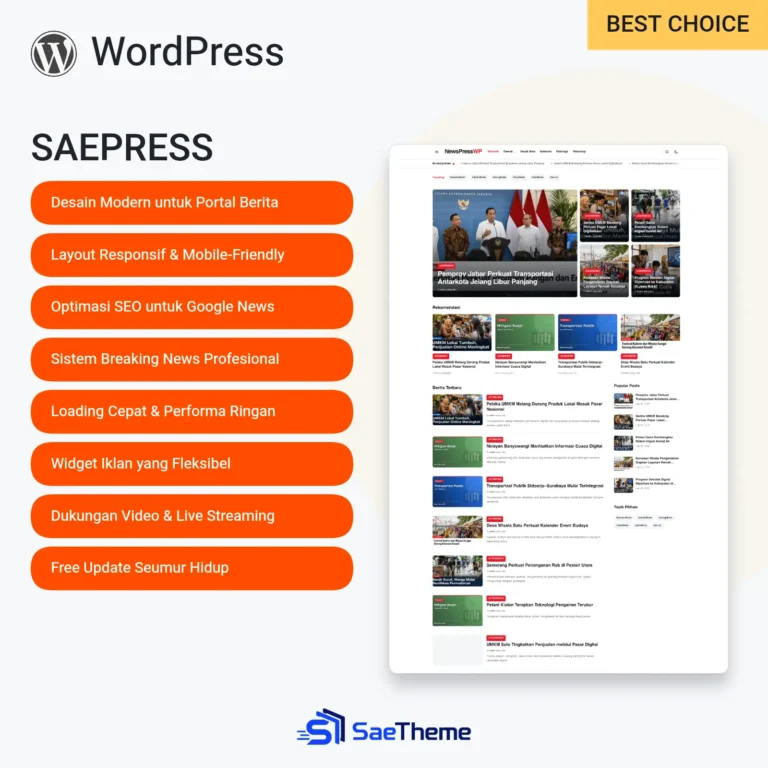 SAEPRESS – WordPress News Portal Theme